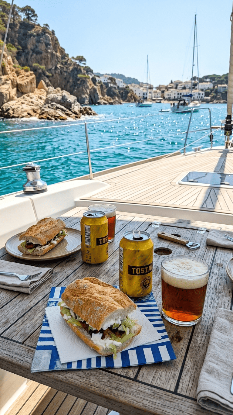 Brindis en barco